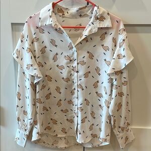 Llama Patterned Blouse